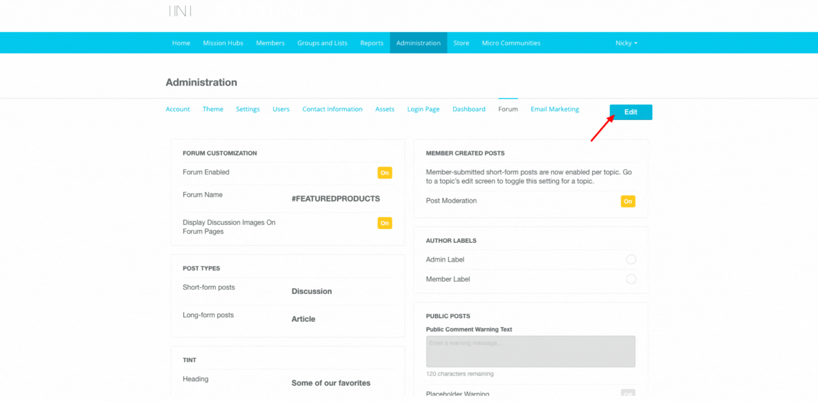 Forum - How to add TINT to a Vesta Community - 4th August 2023.gif