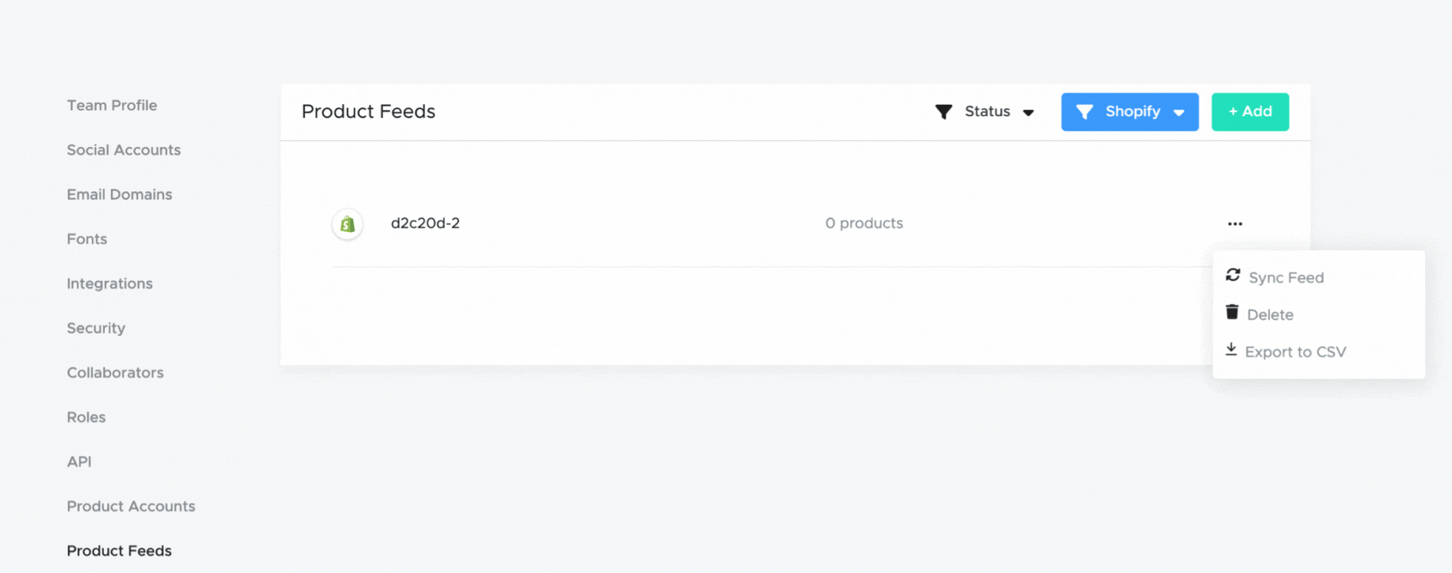 Product Shopify - How to Sync a Shopify Feed - 13th March 2024.gif