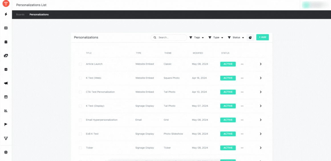 How to bulk Archive - Personalization - 8th May 2024.gif